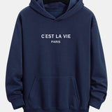 Mick | Hoodie met parijsprint en relaxte pasvorm