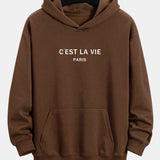 Mick | Hoodie met parijsprint en relaxte pasvorm