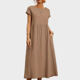 Gabrielle™ — Midi jurk in een elegante, tijdloze stijl