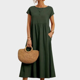Gabrielle™ — Midi jurk in een elegante, tijdloze stijl