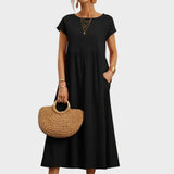 Gabrielle™ — Midi jurk in een elegante, tijdloze stijl