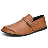 Minne | Leren loafers met gesp