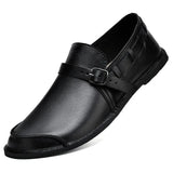 Minne | Leren loafers met gesp