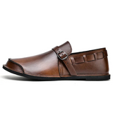 Minne | Leren loafers met gesp