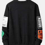 Nathan | Sweater met label- en tekstopdruk