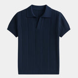 Nicolaas | Crèmekleurige polo met structuur