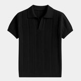 Nicolaas | Crèmekleurige polo met structuur