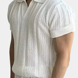 Nicolaas | Crèmekleurige polo met structuur