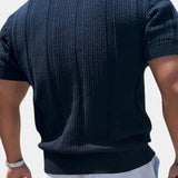 Nicolaas | Crèmekleurige polo met structuur