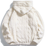 Niek | Teddyhoodie met geometrisch jacquarddessin