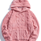 Niek | Teddyhoodie met geometrisch jacquarddessin