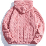 Niek | Teddyhoodie met geometrisch jacquarddessin