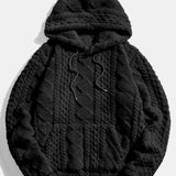 Niek | Teddyhoodie met geometrisch jacquarddessin