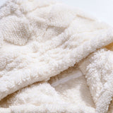 Niek | Teddyhoodie met geometrisch jacquarddessin