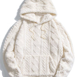Niek | Teddyhoodie met geometrisch jacquarddessin