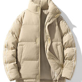 Niels | Puffer jas met wafelstructuur