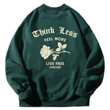 Niels | Sweater met roos- en rugprint en relaxte pasvorm