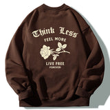 Niels | Sweater met roos- en rugprint en relaxte pasvorm