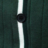 Hilbert | Groen vest met V-hals en knopen