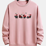 Oscar | Kerstsweater met zwarte kattenprint en relaxte pasvorm