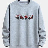 Oscar | Kerstsweater met zwarte kattenprint en relaxte pasvorm