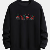 Oscar | Kerstsweater met zwarte kattenprint en relaxte pasvorm