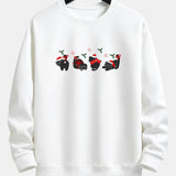 Oscar | Kerstsweater met zwarte kattenprint en relaxte pasvorm