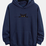 Otto | Hoodie met zwarte kattenprint en relaxte pasvorm