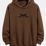Otto | Hoodie met zwarte kattenprint en relaxte pasvorm