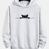 Otto | Hoodie met zwarte kattenprint en relaxte pasvorm