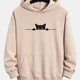 Otto | Hoodie met zwarte kattenprint en relaxte pasvorm