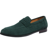Peer | Groene suède zomerloafers