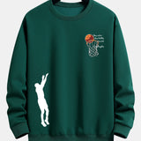 Pepijn | Sweater met basketbalprint en relaxte pasvorm