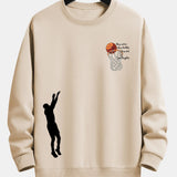 Pepijn | Sweater met basketbalprint en relaxte pasvorm