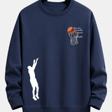 Pepijn | Sweater met basketbalprint en relaxte pasvorm