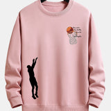 Pepijn | Sweater met basketbalprint en relaxte pasvorm