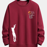 Pepijn | Sweater met basketbalprint en relaxte pasvorm