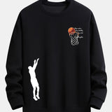 Pepijn | Sweater met basketbalprint en relaxte pasvorm
