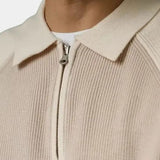 Roelf | Taupe raglantrui met halve rits