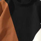 Pieter | Sweater met patchworkdetails en kleurvlakken
