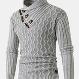 Pim | Jacquard coltrui met houtje-touwtjesluiting