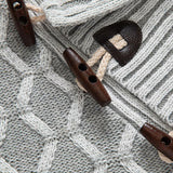 Pim | Jacquard coltrui met houtje-touwtjesluiting