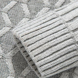 Pim | Jacquard coltrui met houtje-touwtjesluiting