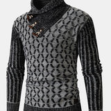 Pim | Jacquard coltrui met houtje-touwtjesluiting