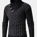 Pim | Jacquard coltrui met houtje-touwtjesluiting
