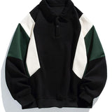 Pim | Polosweater met kleurvlakken en relaxte pasvorm