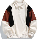 Pim | Polosweater met kleurvlakken en relaxte pasvorm