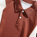 Pim | Polosweater met kleurvlakken en relaxte pasvorm