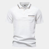 Quinten | Witte polo met borstzak