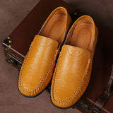 Ramon | Bruine leren instaploafers